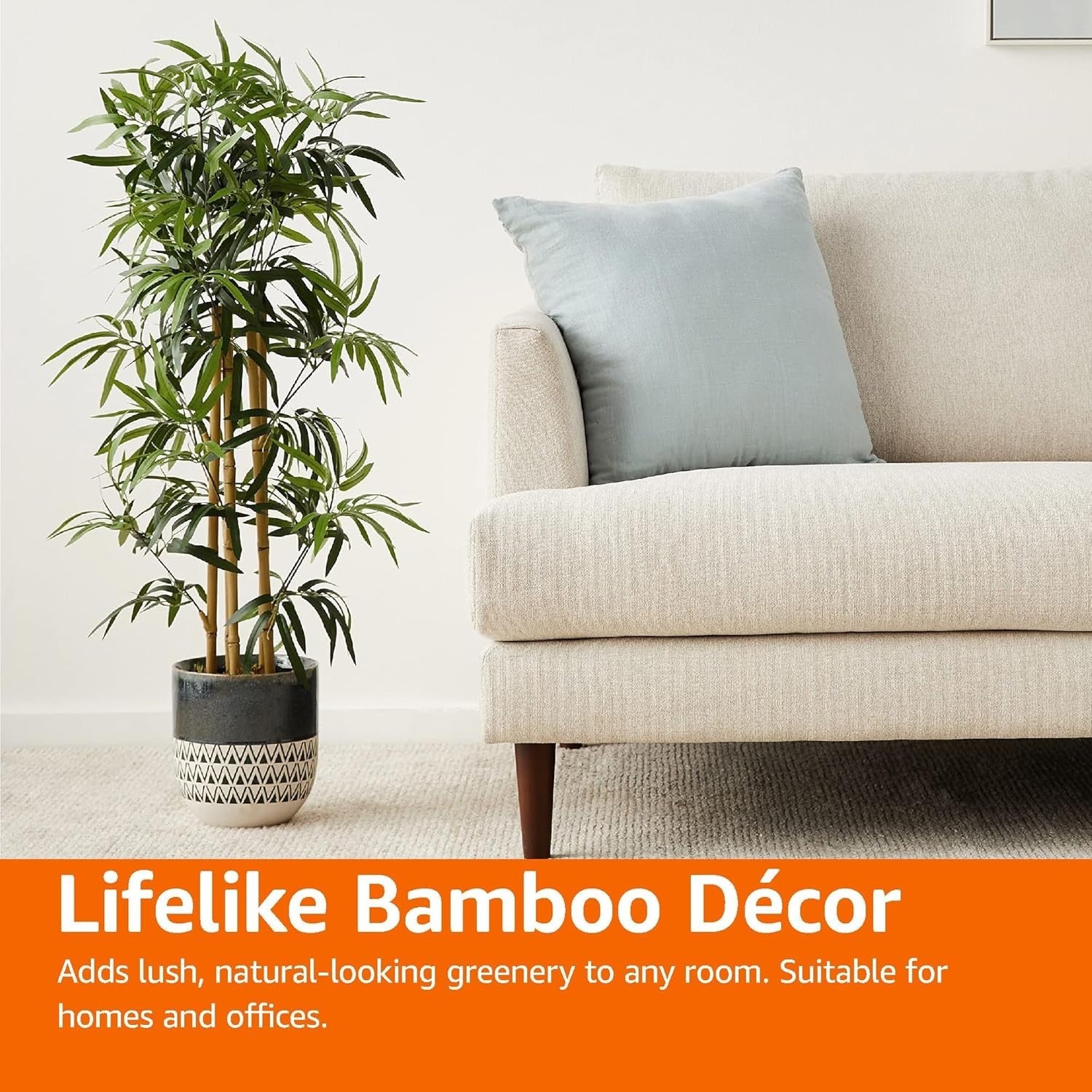 100cm Artificial Bamboo Tree Plant in Pot Faux Green Indoor Office Home Decor