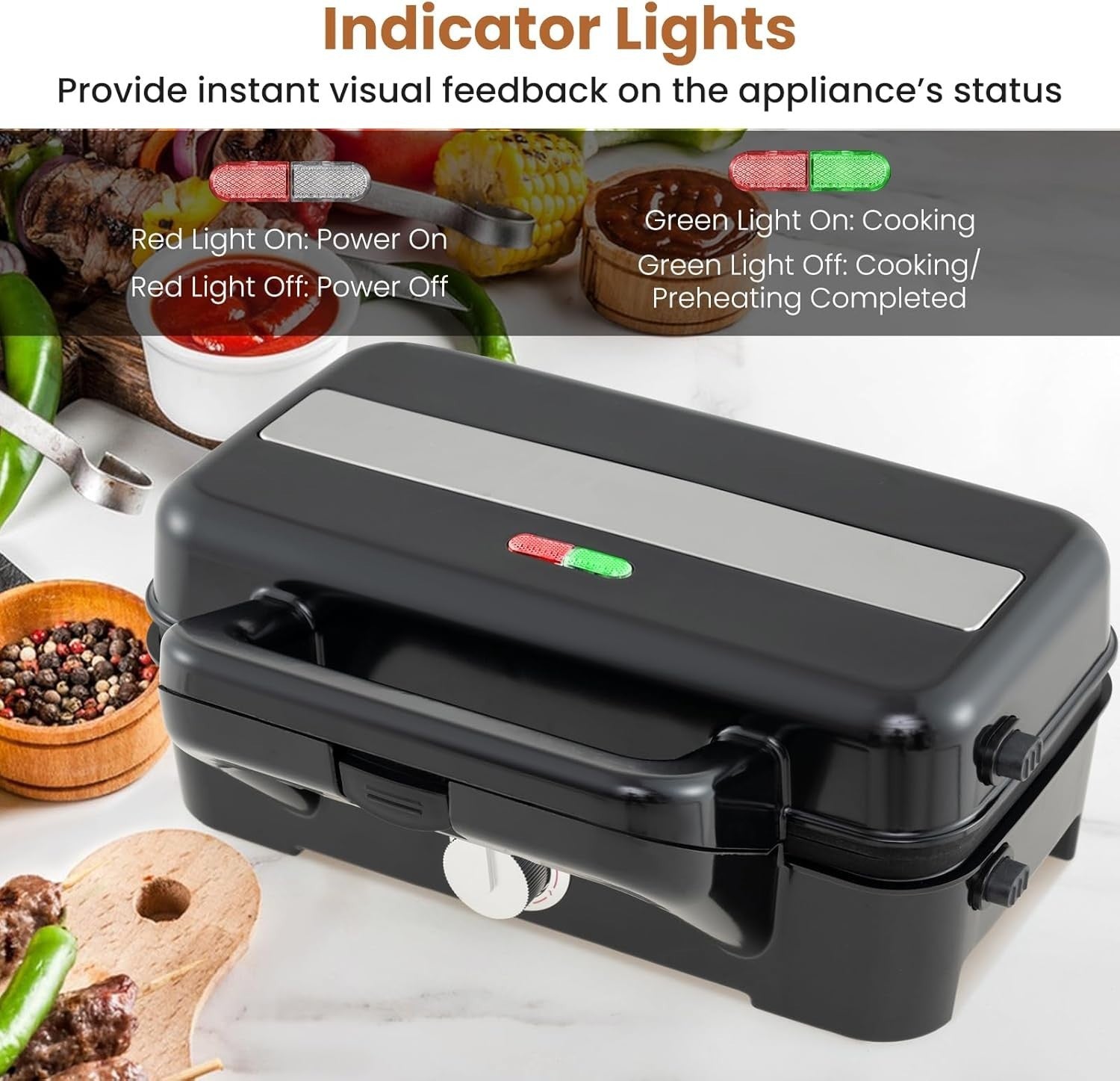 3-in-1 Sandwich Toaster 31x29x28cm Plates Waffle Panini Grill