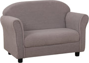 Children Grey Sofa Couch with Armrests – Double Seater Toddler Couch Chair