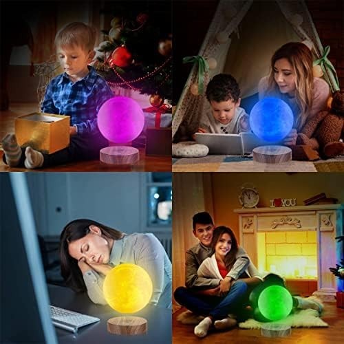 Levitating 3D Moon Lamp 16 Colors Magnetic Floating Night Light
