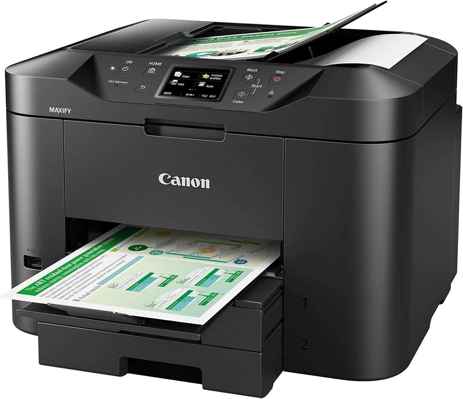 Wi-Fi Colour Inkjet Printer A4 Copy Scan Fax Duplex High Speed Home Office