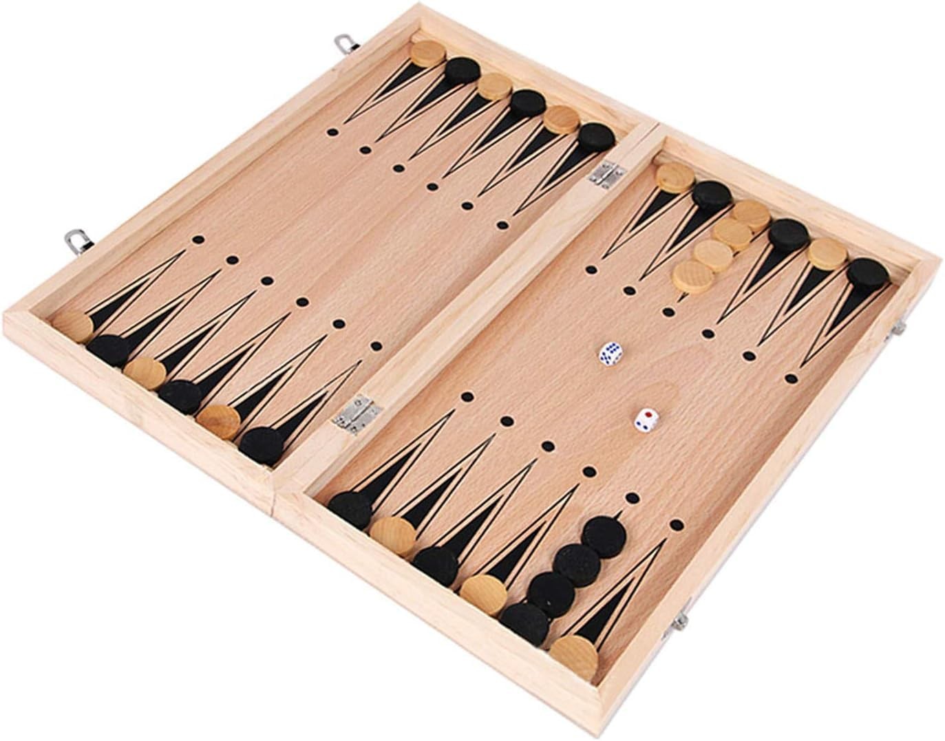 12" Magnetic Wooden Chess Set Folding Travel Board with Hand-Carved Pieces