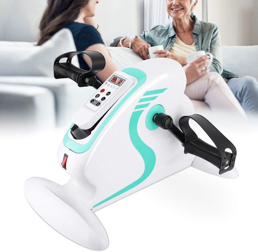 Electric Under Desk Pedal Exerciser Remote Control LCD Rehab Trainer