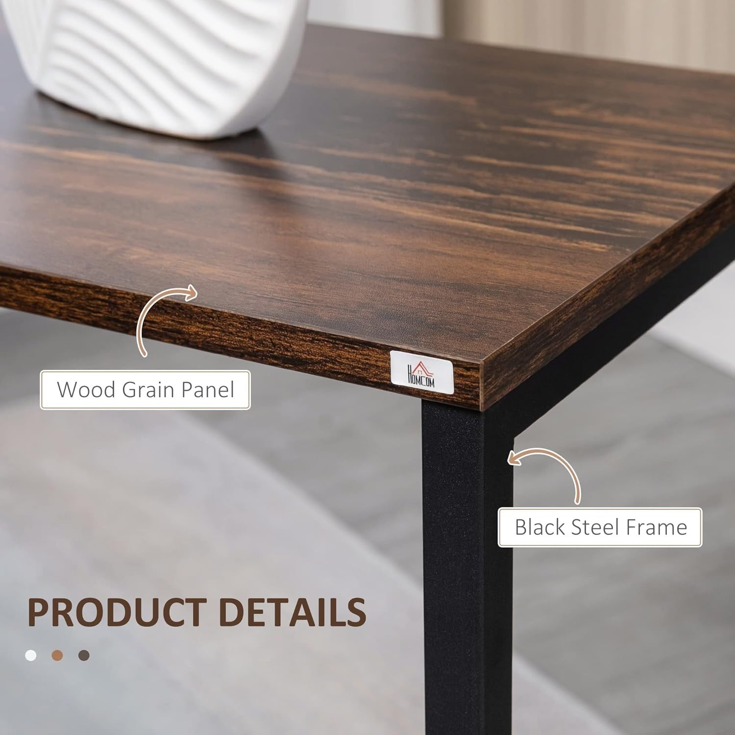 Set of 3 Industrial Nesting Side Coffee Tables C Shaped Sofa End Desk