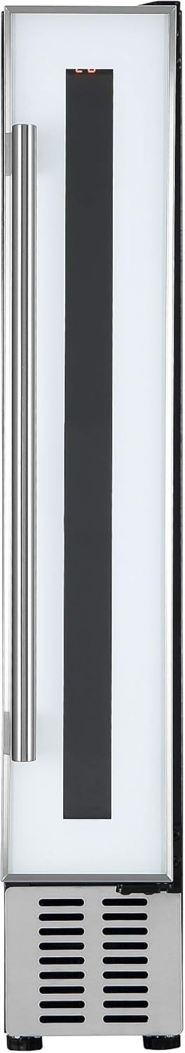 7 Bottle Slim Wine Cooler Under Counter White Digital Touch Control 15cm