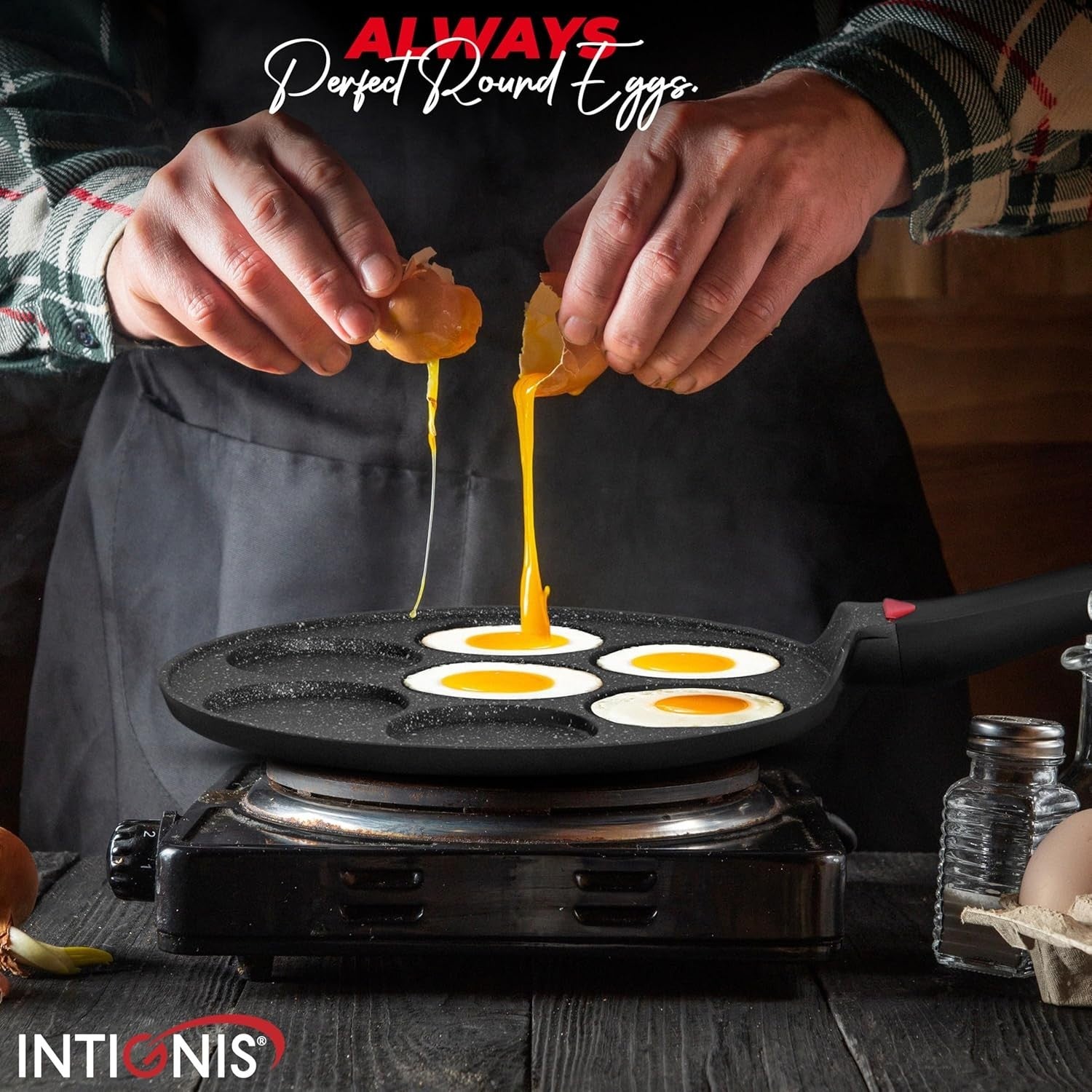 26cm Non-Stick Mini Pancake Pan | 4 & 7 Moulds Crepe Egg Uthappam | Induction