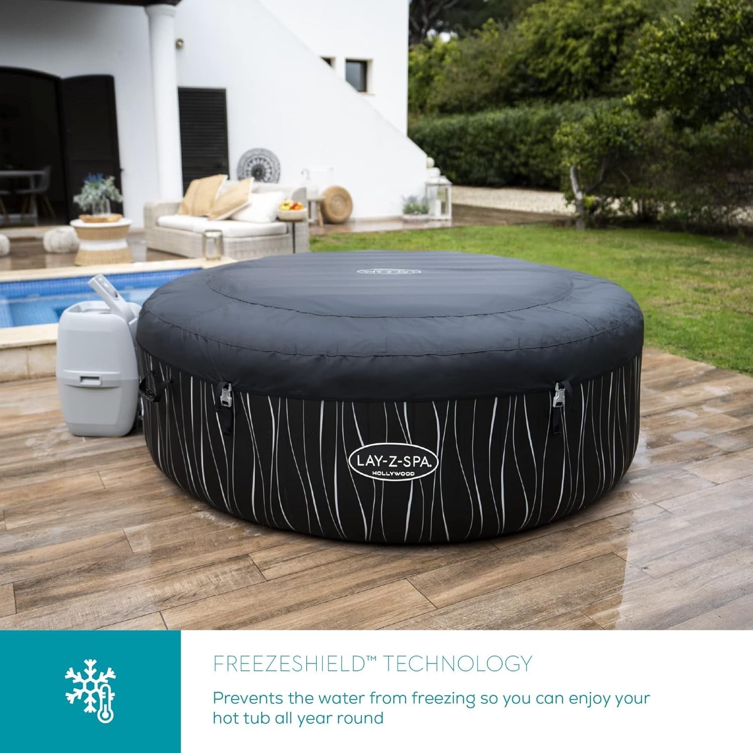 Inflatable Hot Tub Spa LED Lights 140 Air Jet Massage 4–6 Person