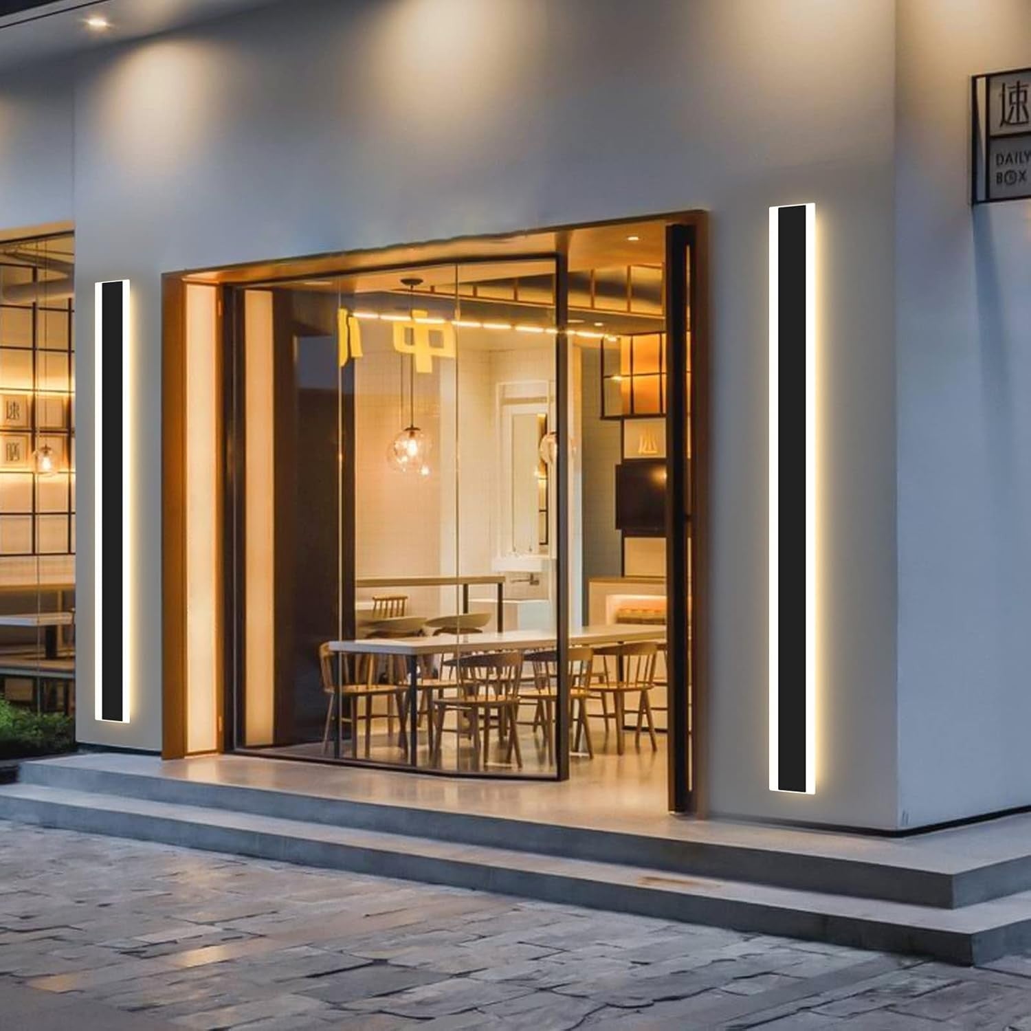 Modern Outdoor Wall Light 35W LED 3000K Warm White, IP65 Waterproof 100CM
