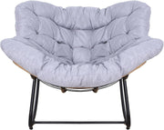 Comfy Egg Rocking Chair Padded Outdoor Indoor Lounge Patio Seat Grey