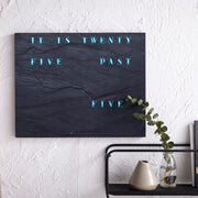 Modern LED Word Clock Wall Art - Digital Time Display, App Control, Silent
