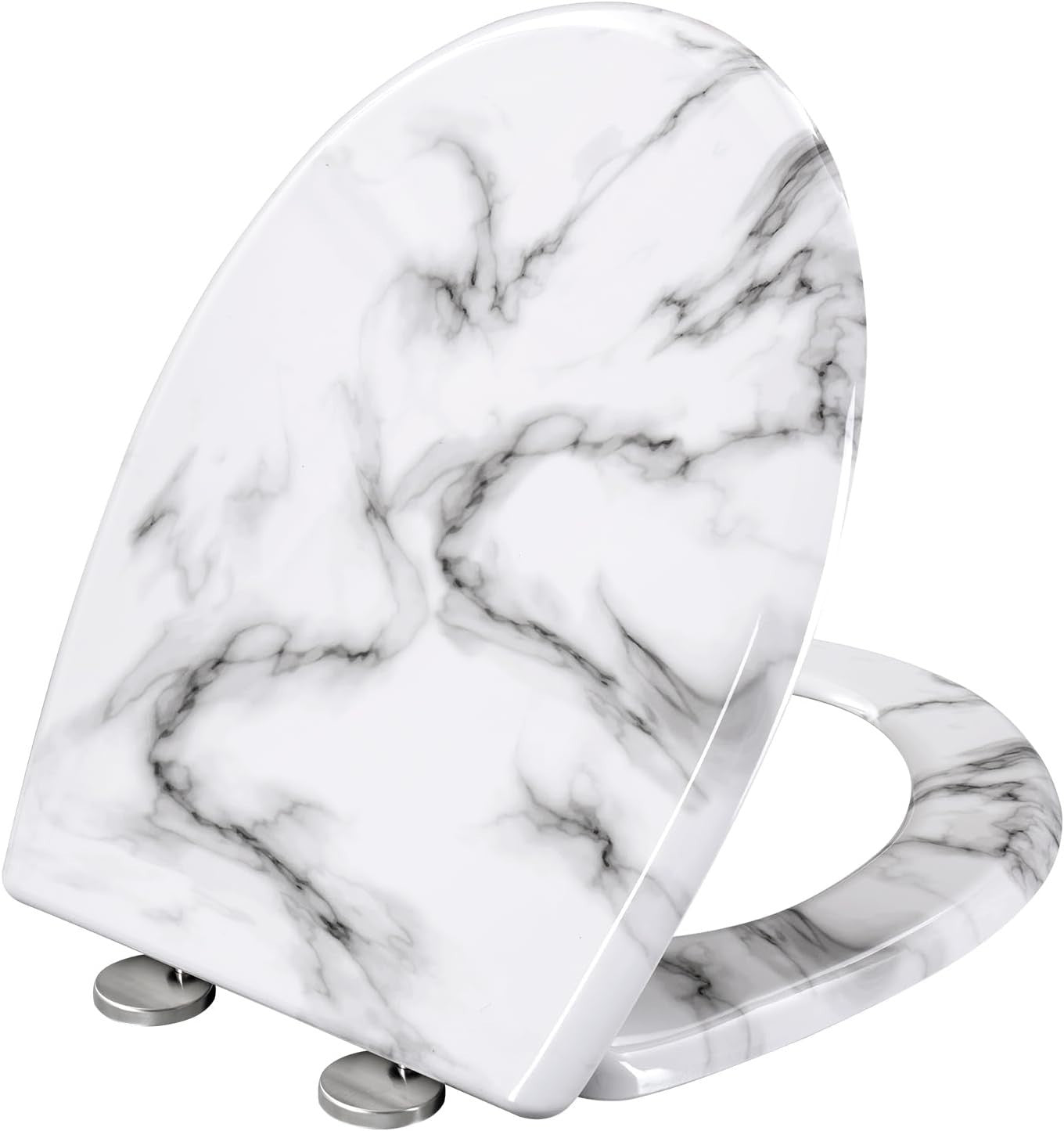 Soft Close Toilet Seat Quick Release O-Shape Duroplast 175kg Load Capacity