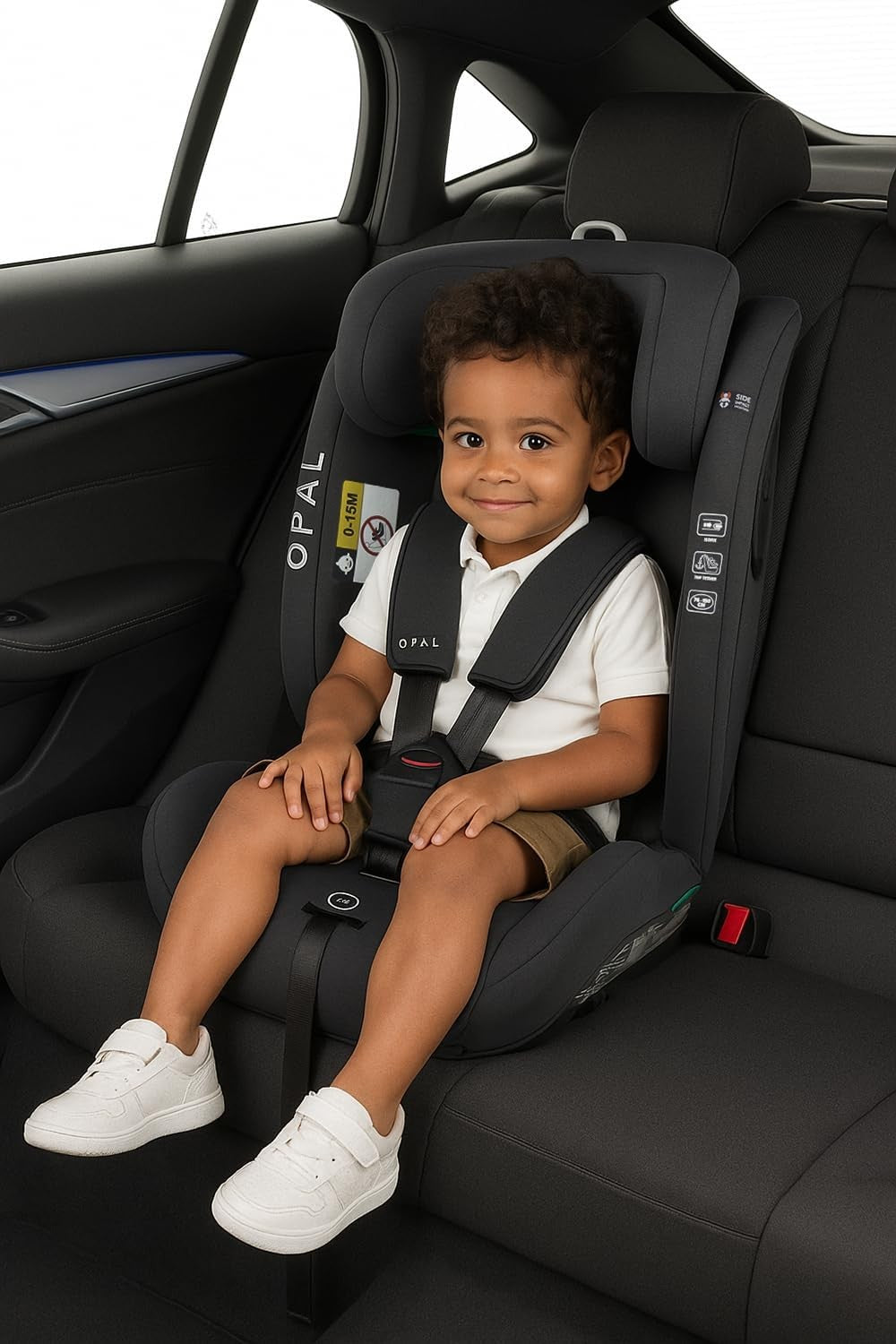i-Size R129 Car Seat 76–150cm ISOFIX High Back Booster with Top Tether