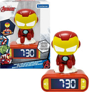 Kids Superhero Alarm Clock Night Light LED Display  Sounds Bedroom