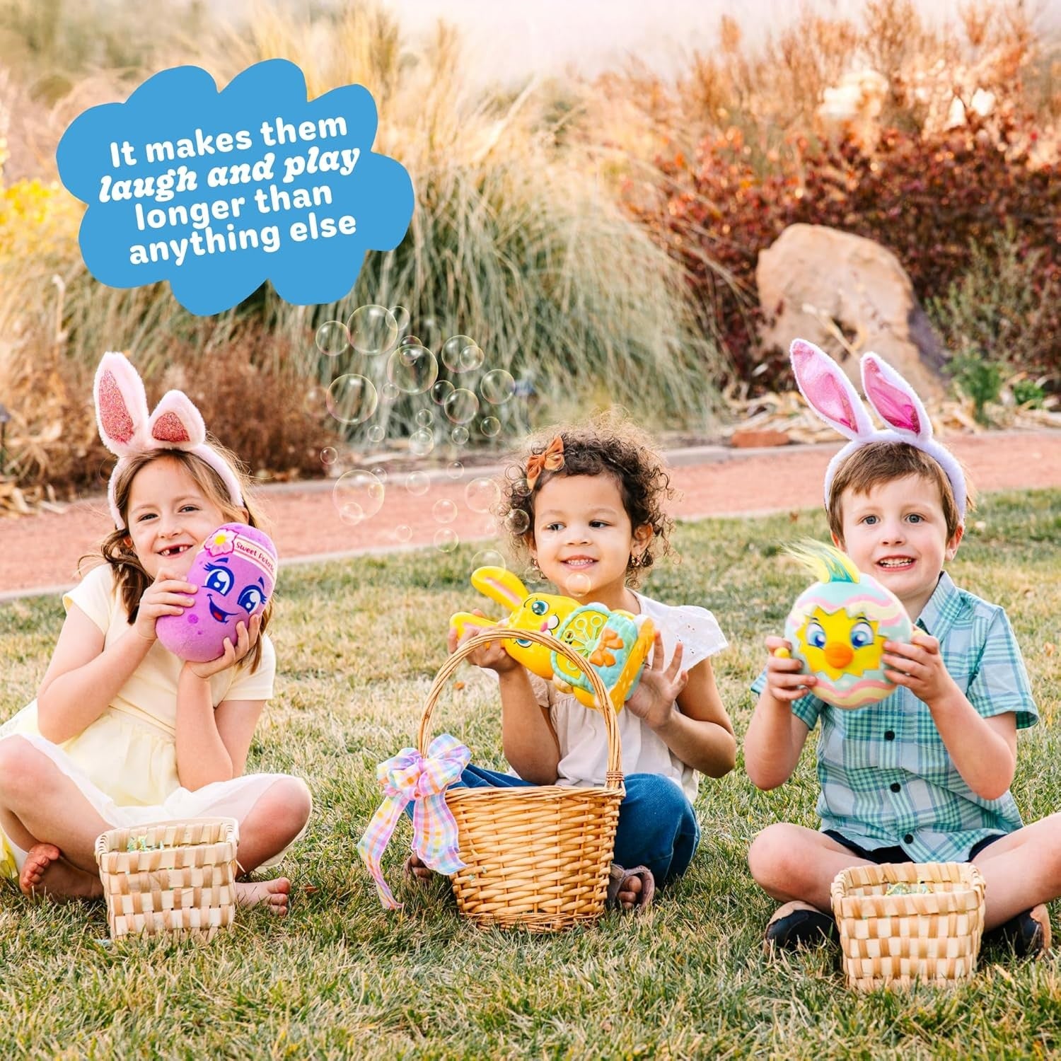 Bunny Bubble Blower for Toddlers Kids Easter Toy Indoor Outdoor Fun