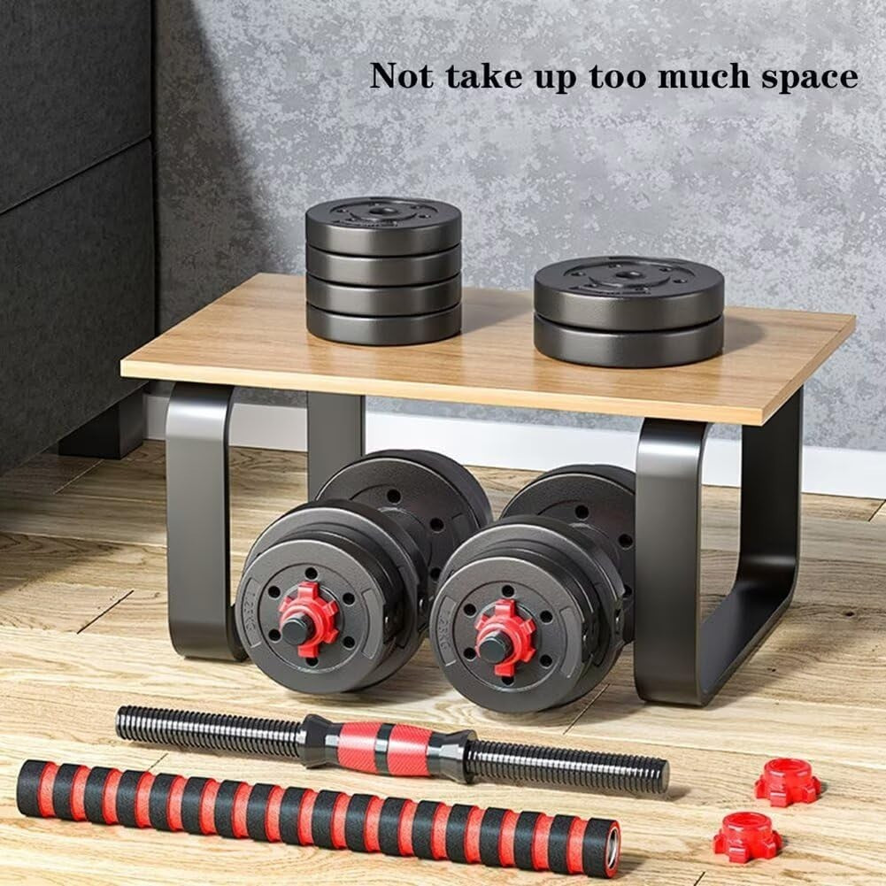Adjustable Dumbbell Barbell 2 in 1 Weight Set Home Gym Free Weights