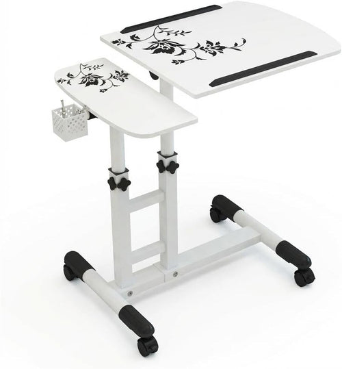 Adjustable Tattoo Workstation Rolling Table with Wheels Height & Tilt Portable