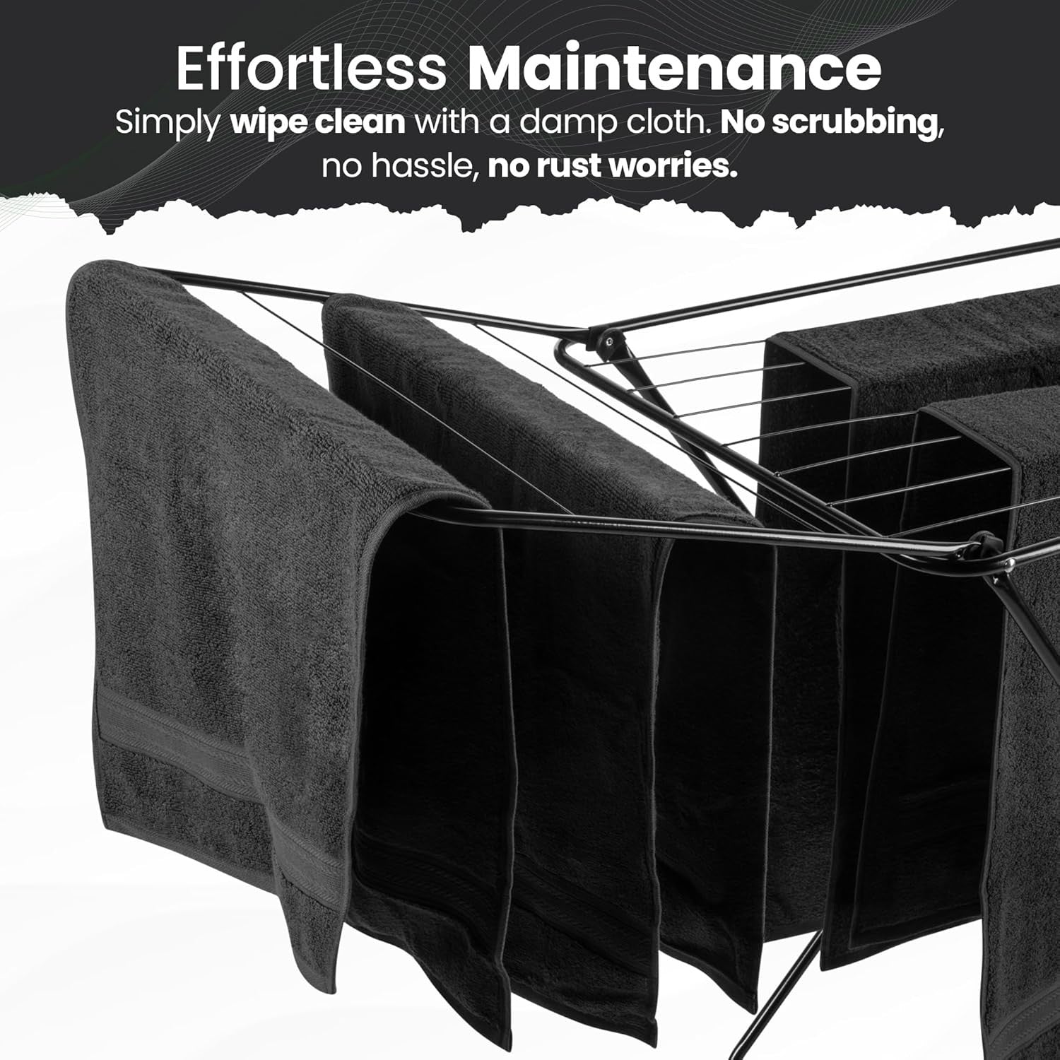 14m Clothes Airer Folding Laundry Drying Rack Compact Indoor Outdoor No Assembly
