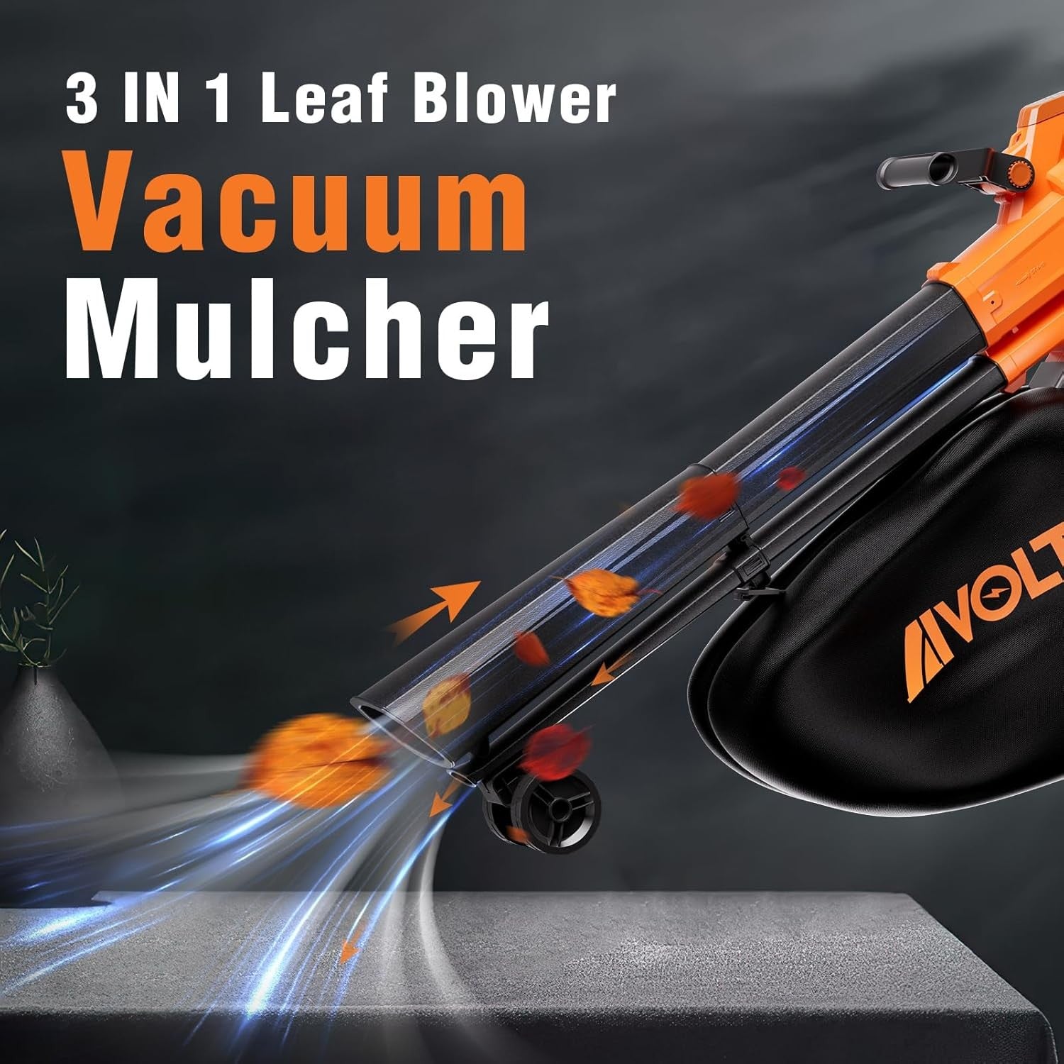40V Cordless Leaf Blower Vacuum Mulcher 8000mAh High Power Turbo