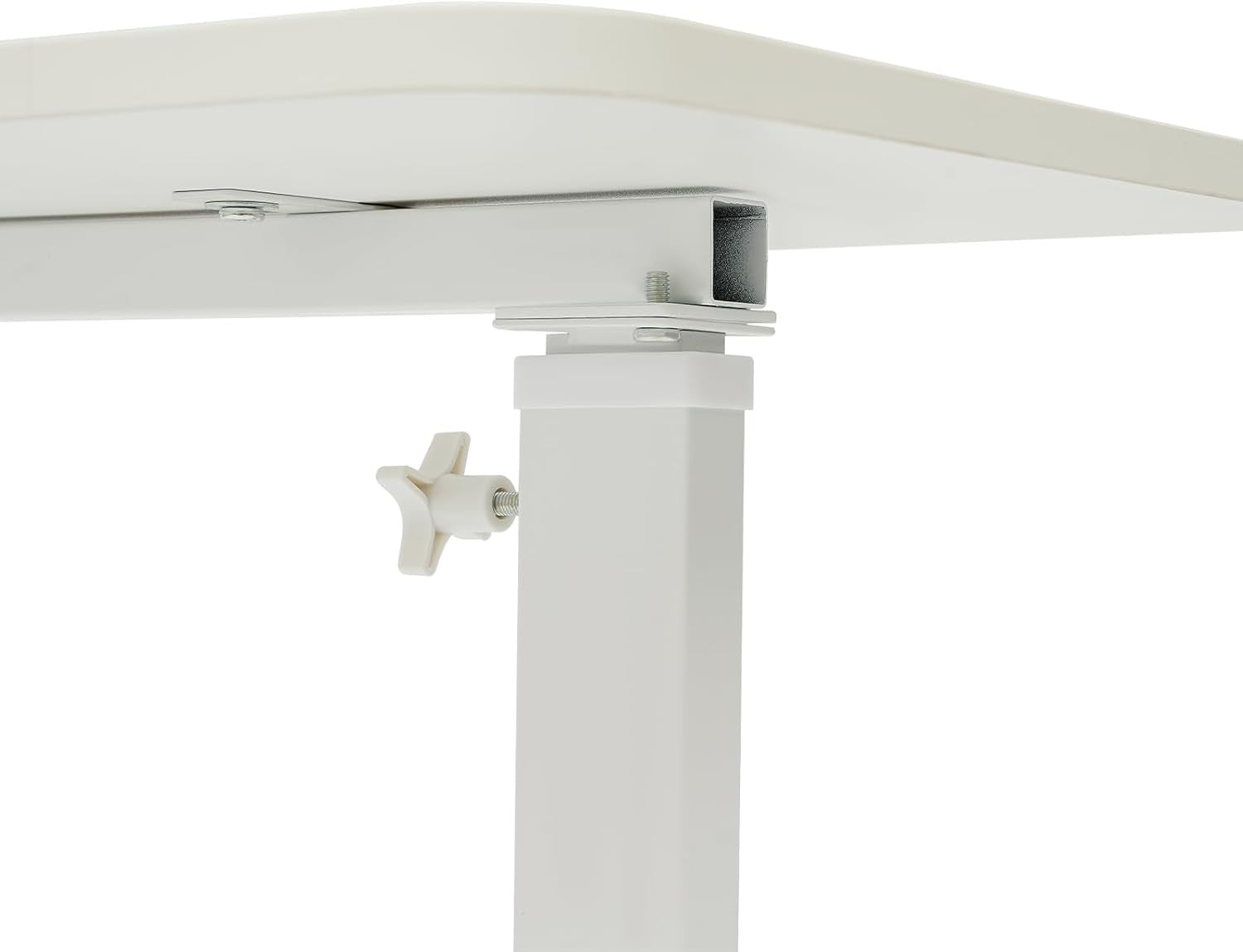 Overbed Table Laptop Desk Adjustable Height Rolling Bedside 60x40cm