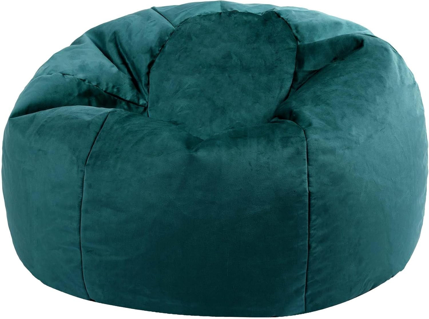 Large Velvet Bean Bag Chair Adult Lounge Seat Filled Teal Green Accent