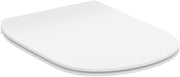 Tesi Round Soft Close Toilet Seat White Gloss Sandwich Quick Release Duroplast