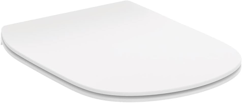 Tesi Round Soft Close Toilet Seat White Gloss Sandwich Quick Release Duroplast