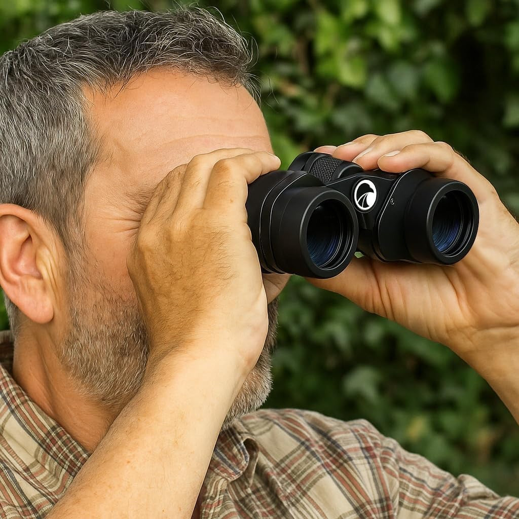 Compact 7x35 Binoculars Wide View HD Optics for Birdwatching Hiking Travel