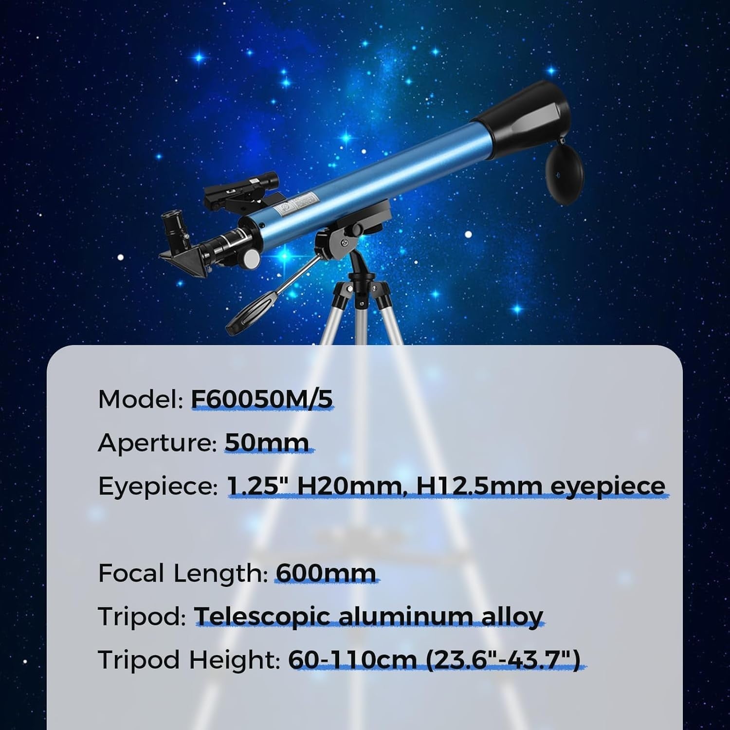 Telescope for Kids Beginners 50mm Aperture Multi-Coated Red Dot Finder