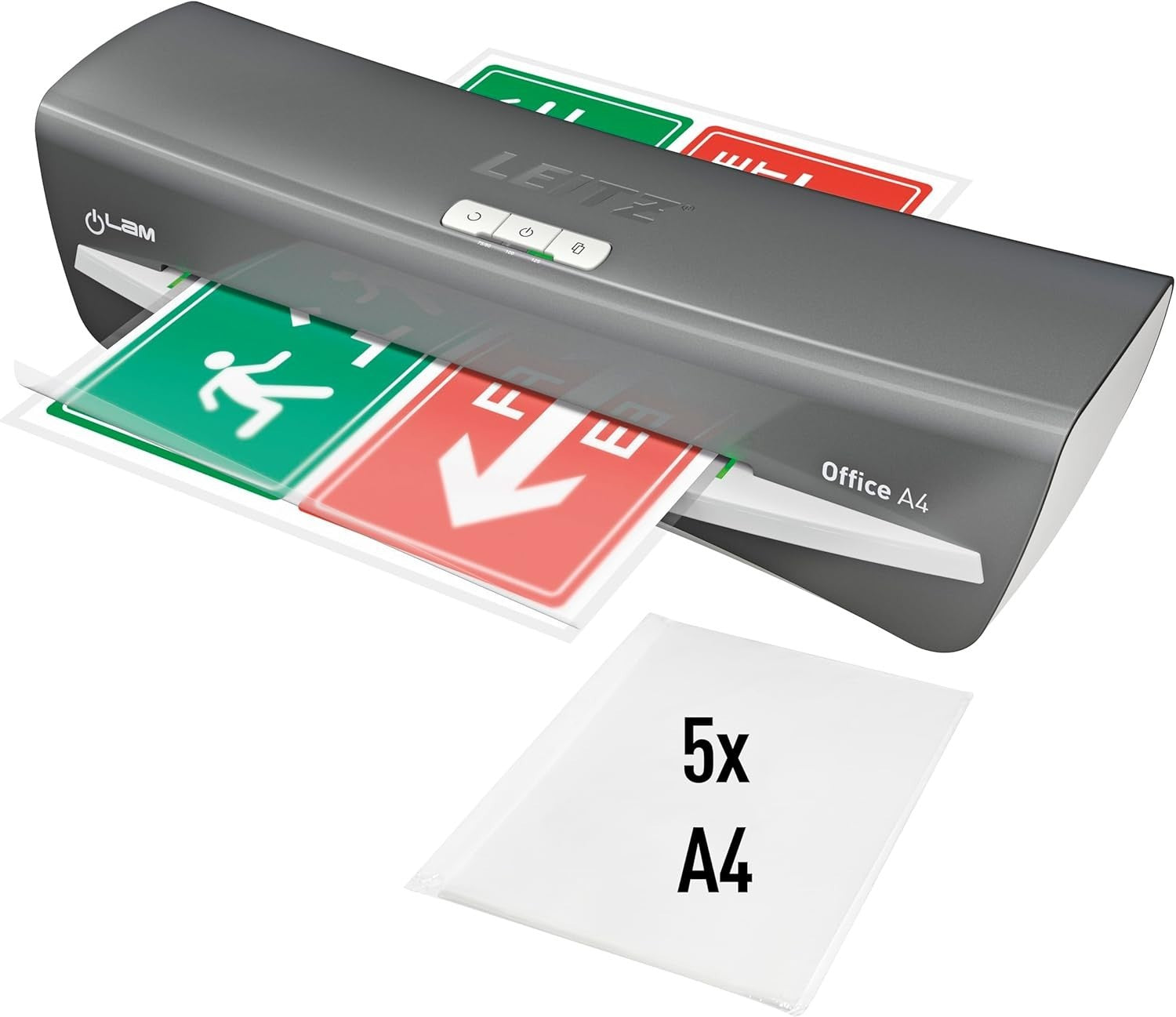 A4 Laminator Small Office Fast 1 Min Warm Up Auto Feed 75–125 Mic