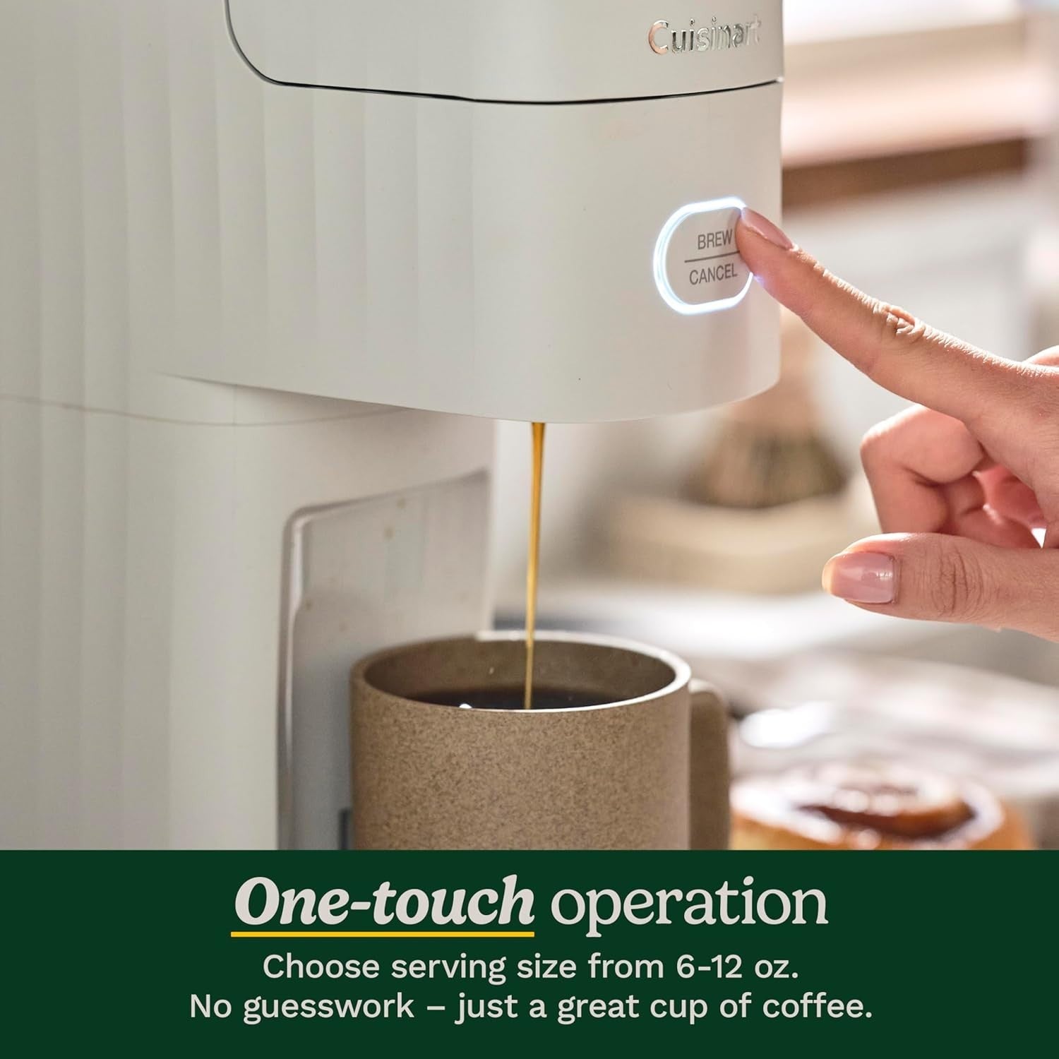 Single Serve Coffee Maker Pod Compatible Auto Shut Off Compact 12oz Brewer