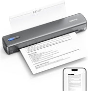 Portable A4 Wireless Thermal Printer Bluetooth Inkless Deep Grey Travel