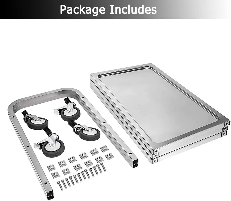 3 Tier Stainless Steel Catering Trolley on Wheels Heavy Duty Serving Cart