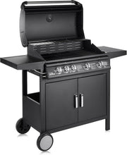 5 Burner Gas BBQ Grill with Side Burner | Built-in Thermometer