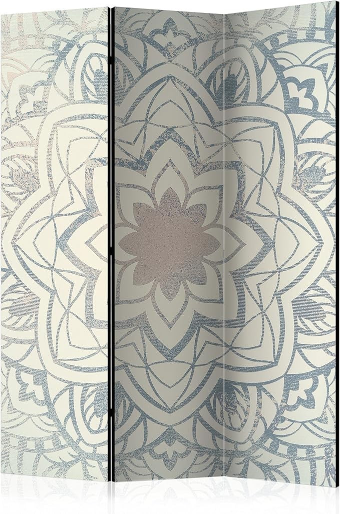 Elegant Light Mandala 3-Panel Folding Privacy Screen Divider 135x172cm