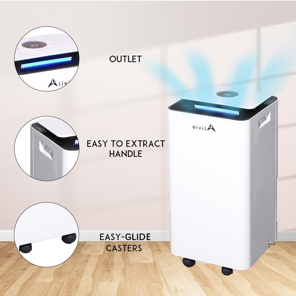 10L Dehumidifier Air Purifier Smart Moisture Control Auto Off 3 Speed