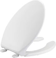 White Elongated Toilet Seat Top-Tite Easy Install Commercial Plastic