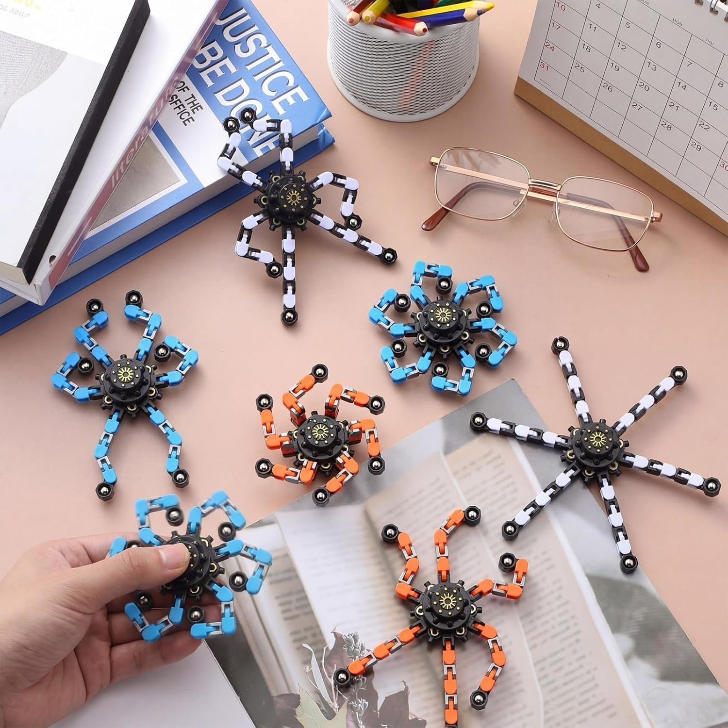 40PCS Transformable Chain Robot Fidget Toys Stress Relief Party Favors