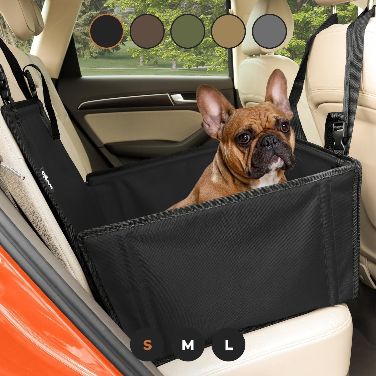 Waterproof Dog Car Seat Booster Back Seat Travel Carrier Up to 12kg