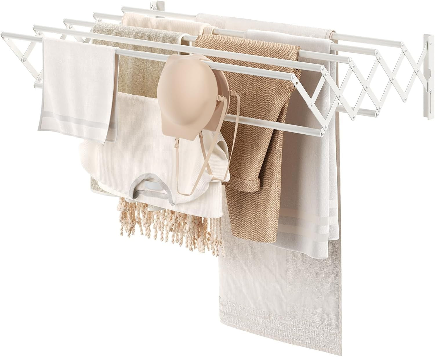 Wall Mounted Clothes Airer Retractable Drying Rack Space Saving