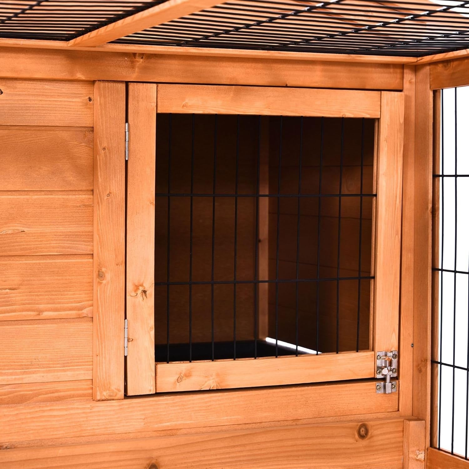 Large Wooden Rabbit Hutch Outdoor Run Weatherproof Guinea Pig Cage