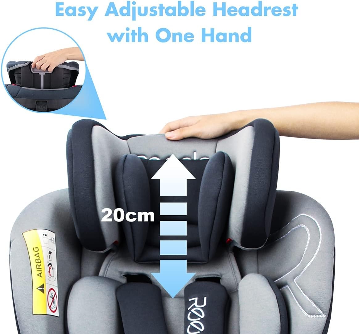 360° Swivel ISOFIX Child Car Seat Group 0+/1/2/3 0–36kg Stages