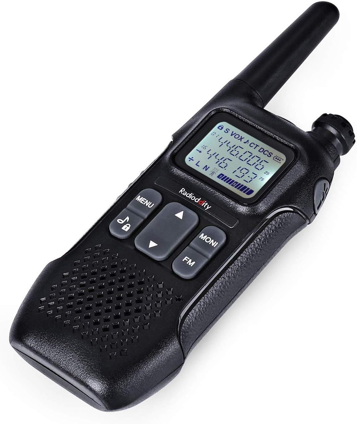 PMR446 Walkie Talkies 4km Range Rechargeable LCD Display 2 Pack