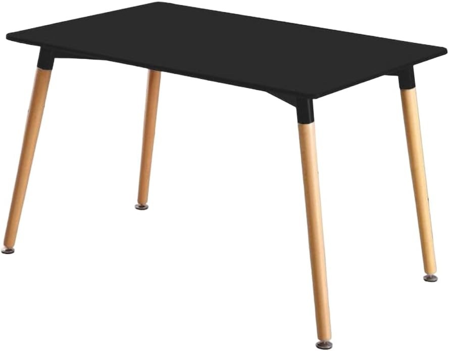 Rectangular Dining Table Set – 4 Chairs with PU Cushions and Solid Wood Frame