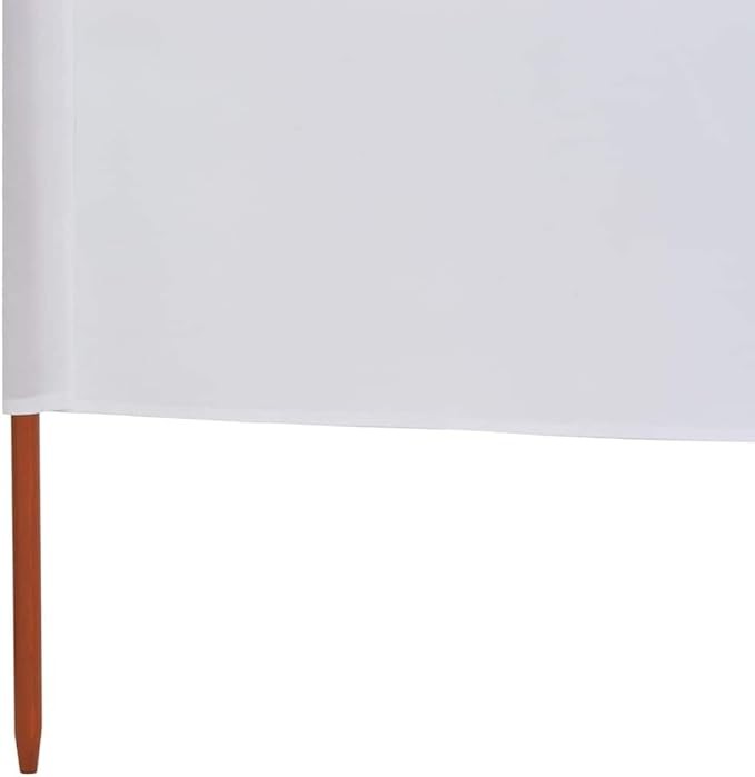 6-Panel White Wind Screen 800x80cm Outdoor Camping Privacy Divider