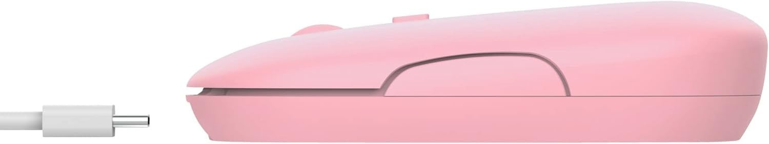 Slim Rechargeable Wireless Mouse Bluetooth 2.4GHz Silent Pink