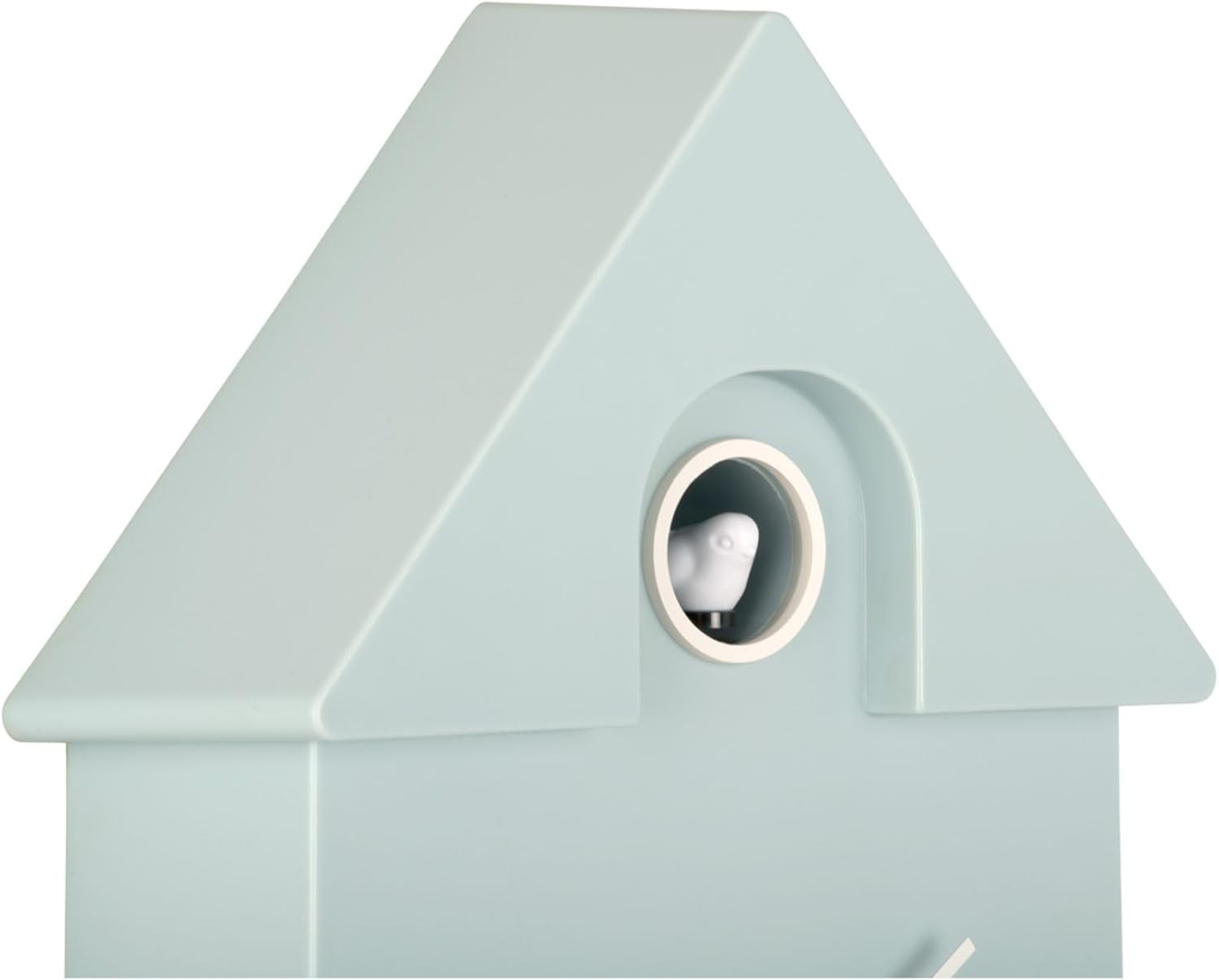 Modern Pendulum Wall Cuckoo Clock | Soft Blue, Hourly Chime, Adjustable Volume