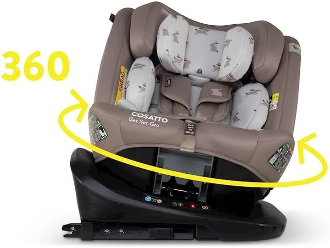 360° Rotating ISOFIX i-Size Car Seat 0–12 Years Rear Forward Facing