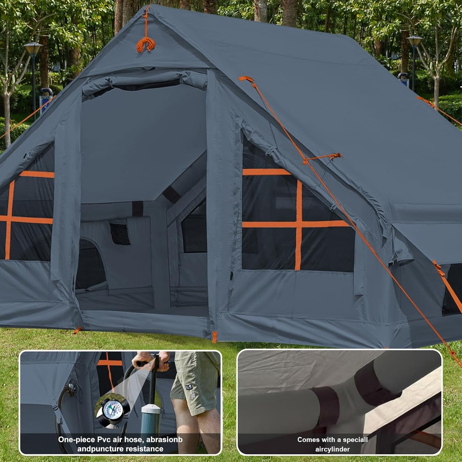 4 Person Inflatable Air Tent Waterproof Glamping w Vestibule