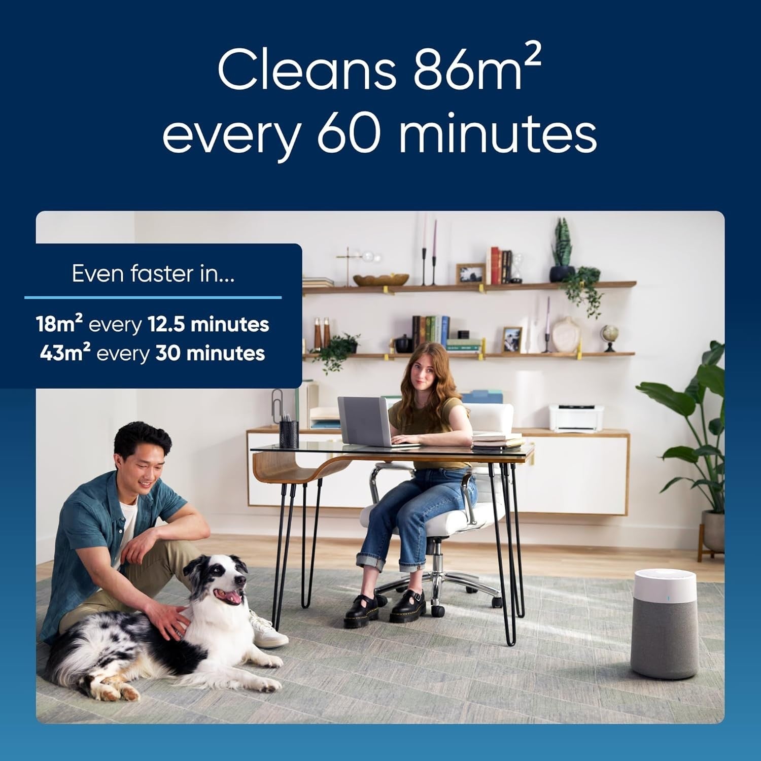 Smart WiFi HEPA Air Purifier 43m² Ultra Quiet Pets Allergy Auto