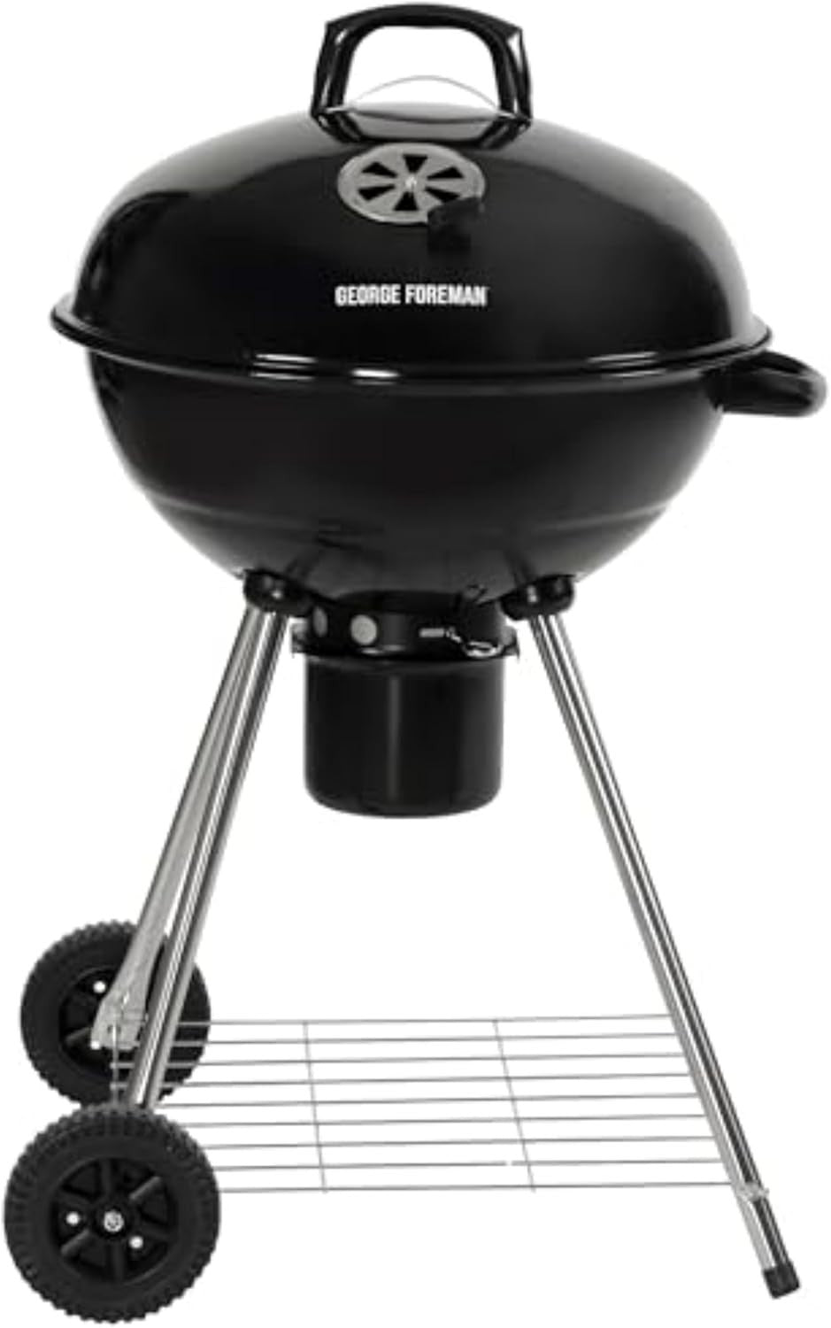 Portable Charcoal Kettle BBQ Grill 47.5cm with Thermometer & Stand